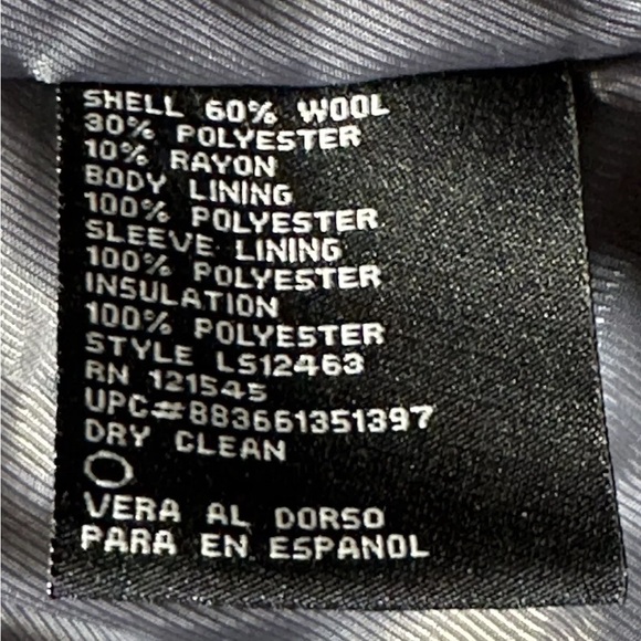 London Fog Gray Button Up Mens Sz XL Multi Pocket Wool Overcoat Trench Coat - Picture 6 of 12